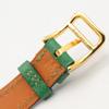 Used HERMES Kelly Watch Wrist Watch KE1.201 Quartz Gold Plated Leather Belt Used Women