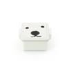 Miyoshi Seisakujyo Male Square Lunch Box with Integrated Cooling 11 x 9 x Easy Clip Buckle Storage Microwave Dishwasher Safe excluding White Bear Made