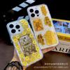 Epoxy Gold Foil Compatible with iPhone 16 Pro Max Phone Case New Year 14 Snake Year Apple 15 Transparent TPU Soft Cover