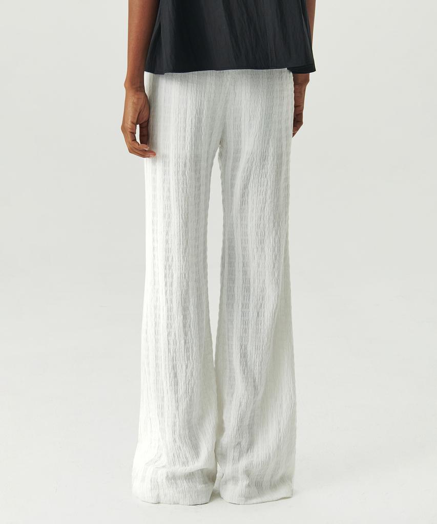 Leuba Layered Slim Boots Cut Pants - White