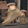 Men's boots four season soft-sole non-slip comfortable casual boots fashion outdoor boots thick-sole youth work boots flat shoes