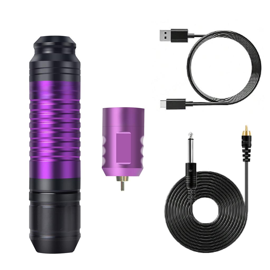 Tattoo-Set, Tattoo-Stift-Set mit kabelloser Stromversorgung, RCA-Schnittstelle, Tattoo-Maschinen-Set