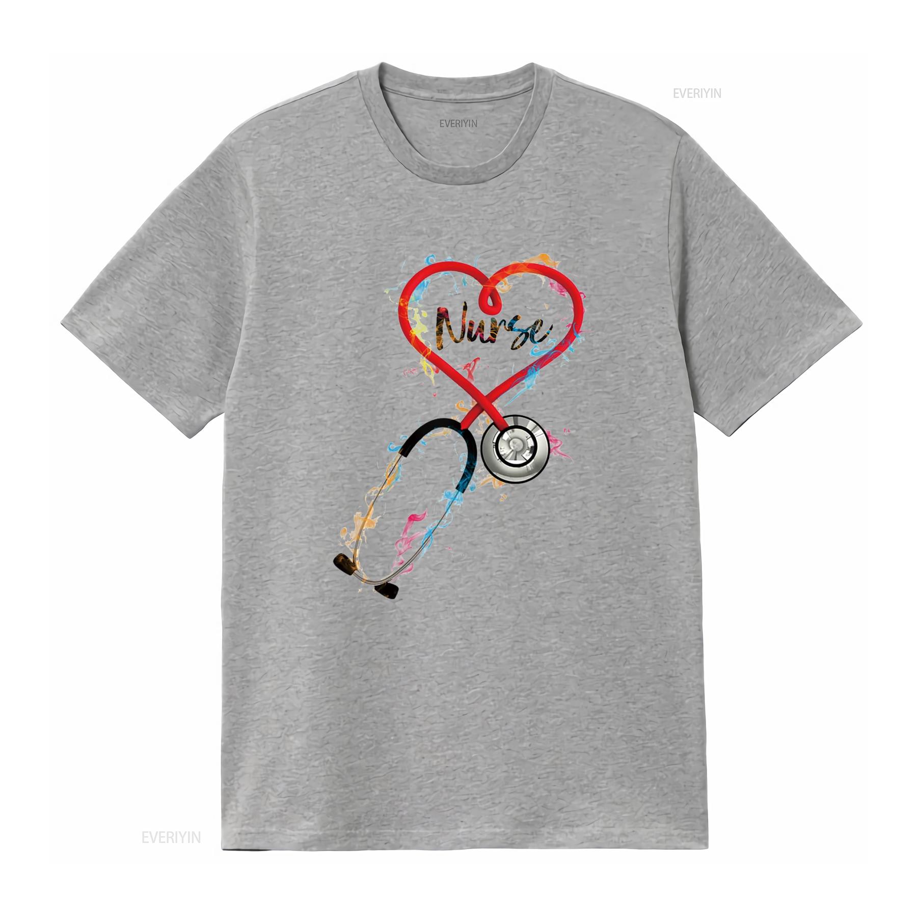 

Women s Watercol Nurse Life Nursing Clinical Funny Birthday T Shirt White vintage Washed Stretched fashion Slightly Casual S