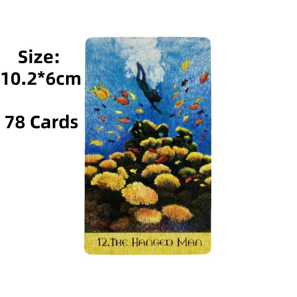 Jardín Fantástico Tarot Cartas Un Mazo de 78 Mensajes Oráculo Edición de Visiones para Adivinación Juegos de Mesa