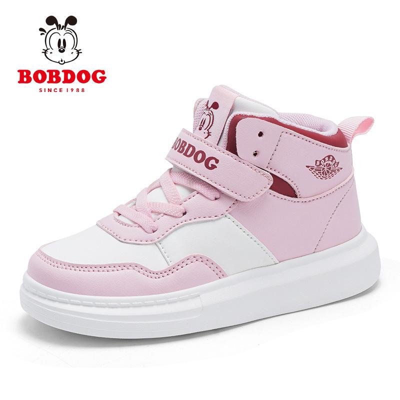 Babu Bean students boys shoes 2025 new autumn and winter leather velvet two cotton shoes boys children's sports shoes