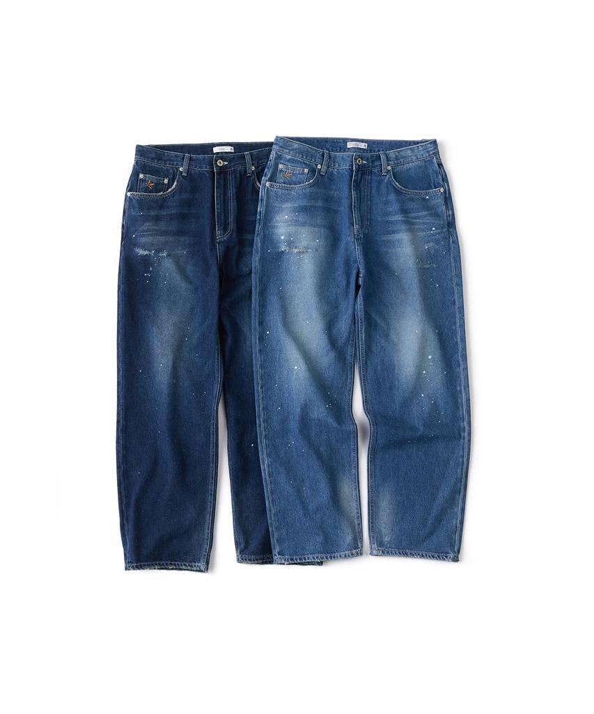 Lamolaeng Recycle Savage Denim Pants Deep Blue