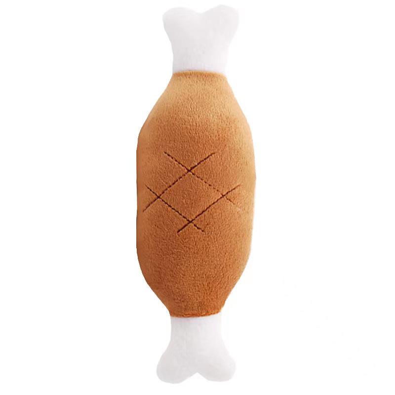 Sounding Chicken Leg Plush Toy for Dog Training - Bite-Resistant Puzzle for Retrievers
