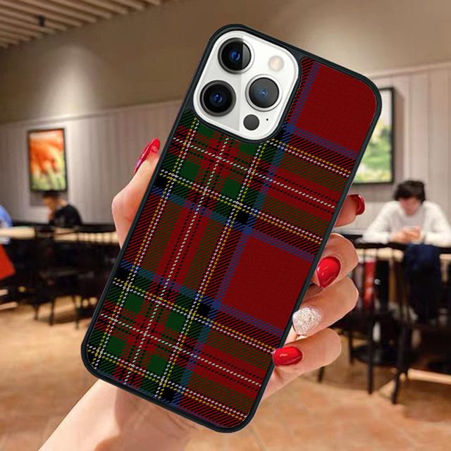Clan Stewart Dress Tartan Plaid Pattern Phone Case For iPhone 17 Air 13 12 14 15 16 For Apple Pro Max Plus