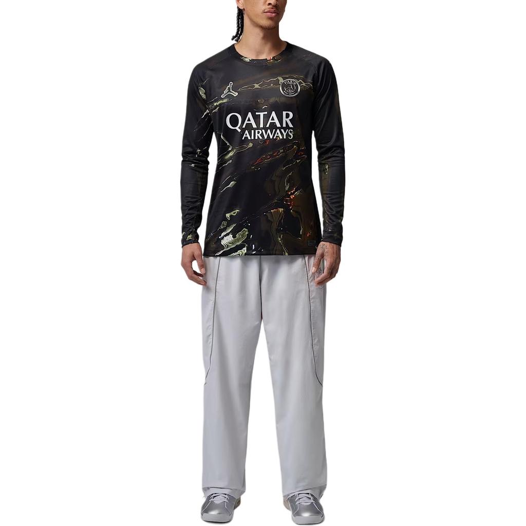 Maglia Replica a Maniche Lunghe Stadio Air Jordan PSG Paris Saint-Germain 2026 'Night Edition' da Uomo IB3146-011