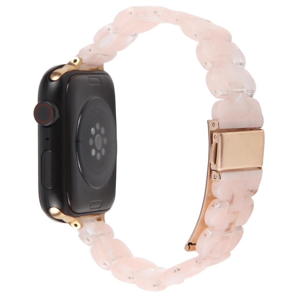 12mm Resin Watch Strap for Apple Watch Series 10 9 8 7 SE 6 5 4 3 2 1 42mm 41mm 40mm 38mm Replacement Slim Wrist Band