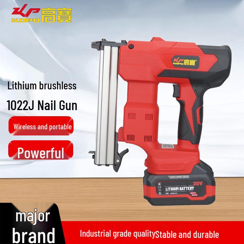 Gaobao Rechargeable Brushless Lithium Battery 1022J Brad Nailer - Electric Nail Gun for Woodworking and Furniture