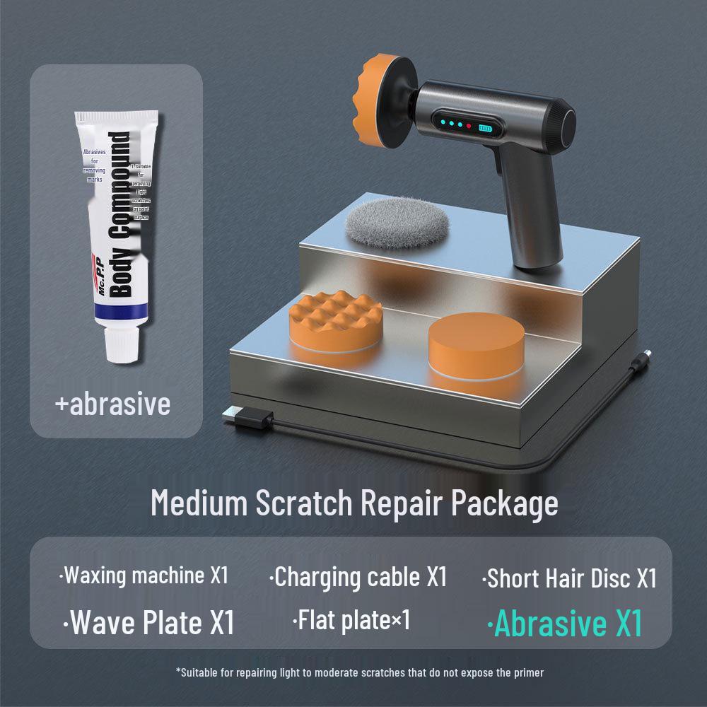 Cordless Car Polisher: Digital Display, Scratch Repair, Sponge Pads, Compact Size