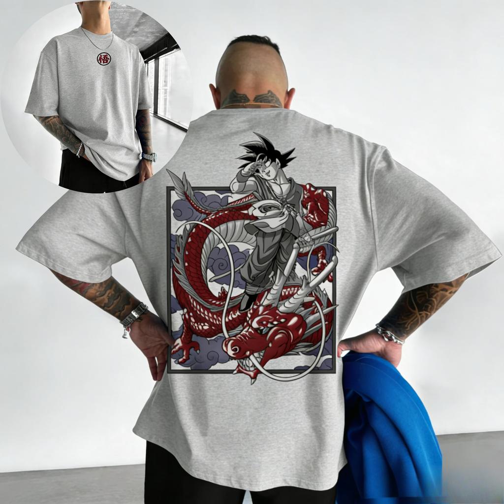 2026Dragon Ball Koszulka z Nadrukiem Kreskówkowym Letnia Męska Bawełniana Koszulka z Krótkim Rękawem Koszulka w Stylu Kreskówkowym