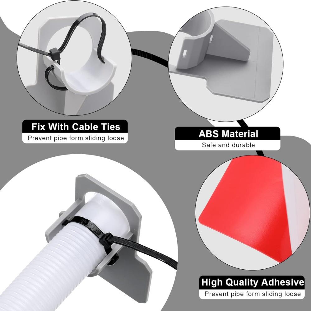 Supporto per tubo piscina esterna-SSQ-O16 grigio 2 pz