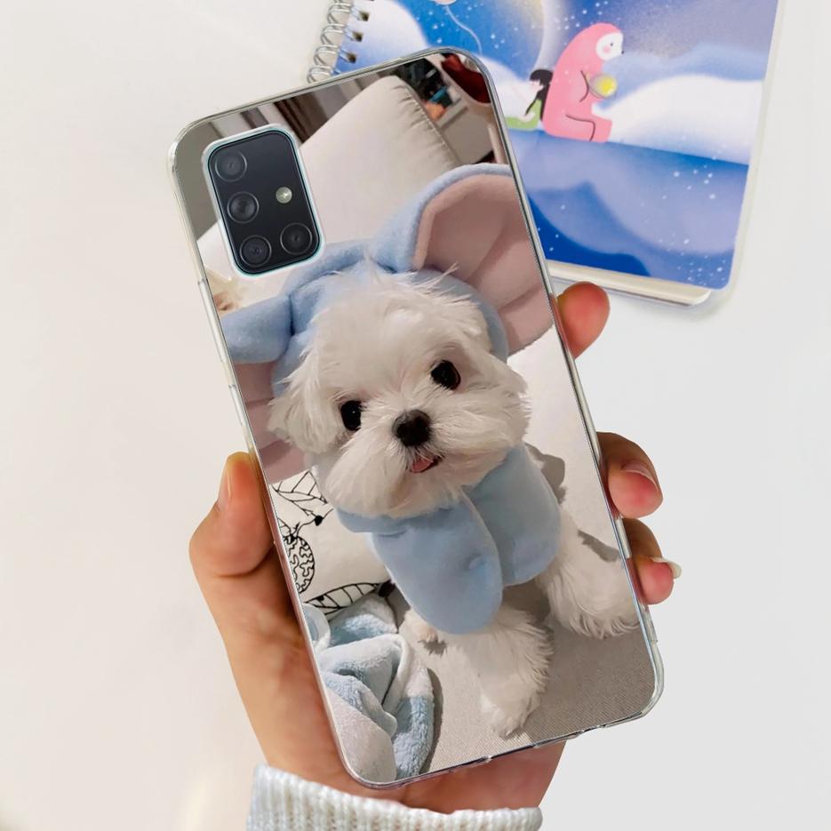 Custodia per Samsung Galaxy A31 A41 A51 A71 Custodia Dipinta Moda Carina Custodia Morbida in TPU per Samsung A31 A41 Galaxy A51 A71 Bumper