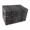 Large Decorative Treasure Chest Grey Wooden Jewelry Box Wooden Storage Box  Home Bedroom Decor