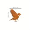 Metal Garden Ornaments Rusty Bird Silhouette Patina Figurines Outdoor Statues for Patio Yard Wall Sculptures