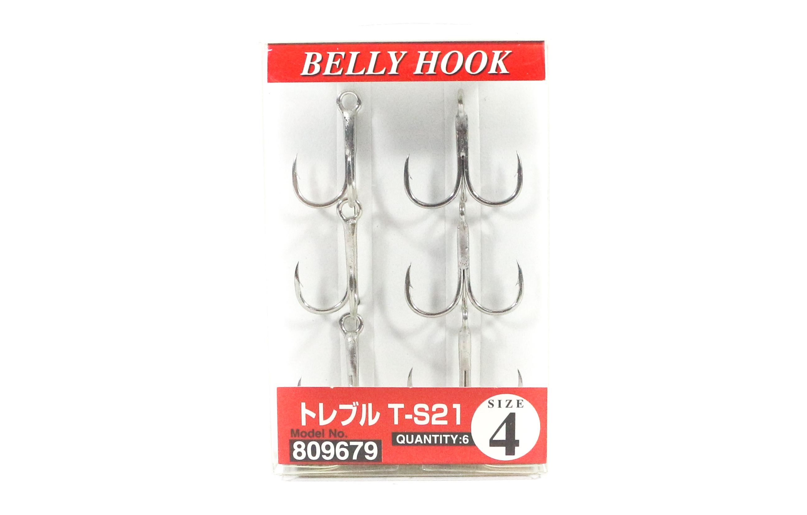 

Decoy T-S21 Treble Hook T Shaped 3 Point Treble Hooks Size 4 (9679)
