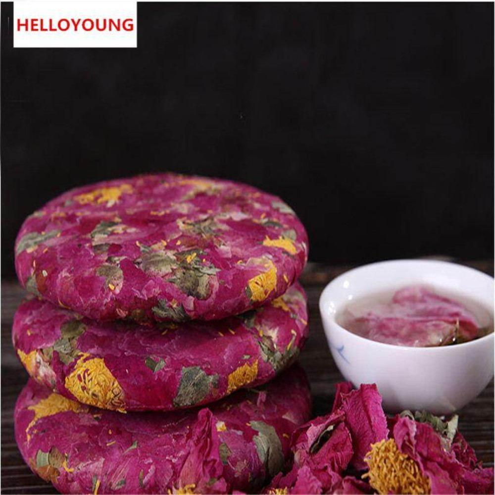 200g C-TS074 Premium Blooming Flower Tea Peony Scented Puerh Fruit Herbal