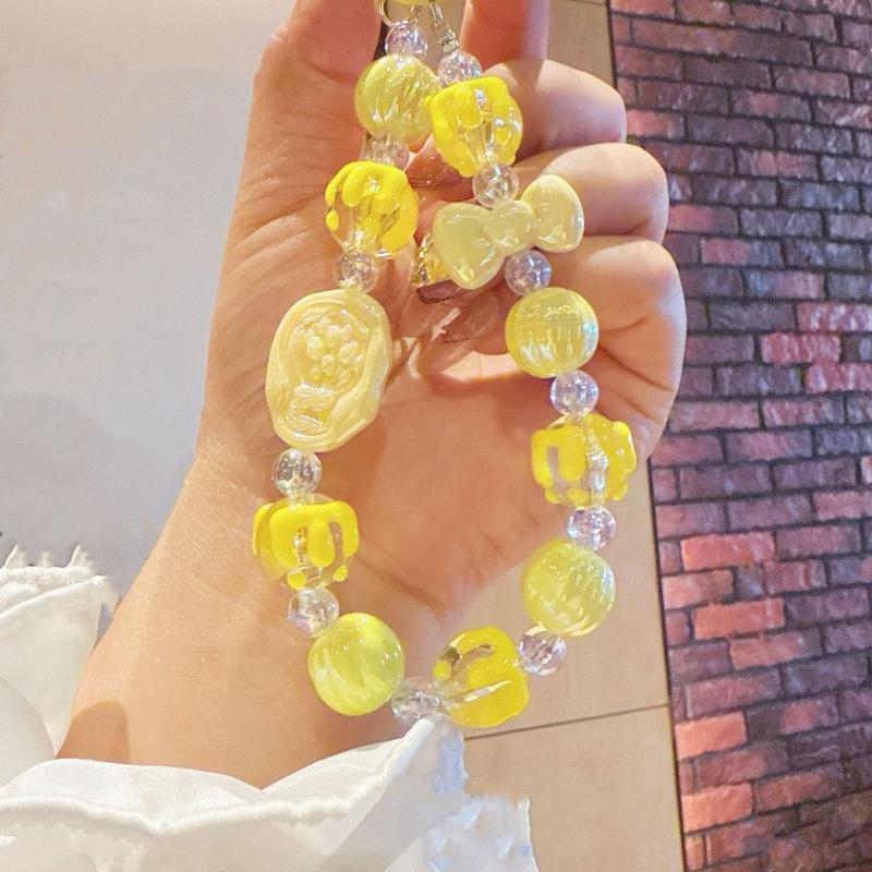 Eye Catching Mobile Phone Chain Handmade Beaded Cellphone Lanyard For Women Girls Telephone Strap Jewelry Drop-resistant