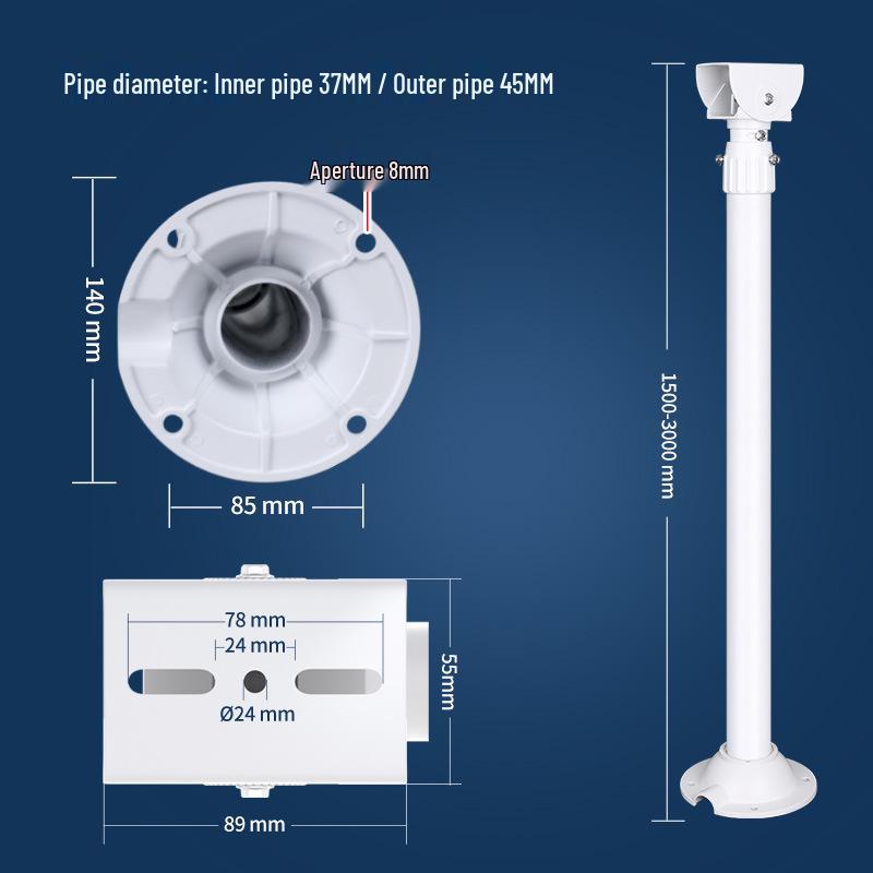 45-Tube Telescopic I-Type Aluminum Alloy CCTV & Photography Mount