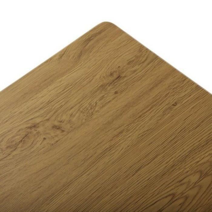 Table Pliable - VERSA - Marron Glacé - Métal - Bois MDF - 37,5 x 65,5 x 47,5 cm