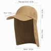 UPF 50+ Fishing Sun Cap with Neck Flap Wide Brim Fishing Sun Hat for 55-60cm Head Circumference Adjustable Sun Cap Travel
