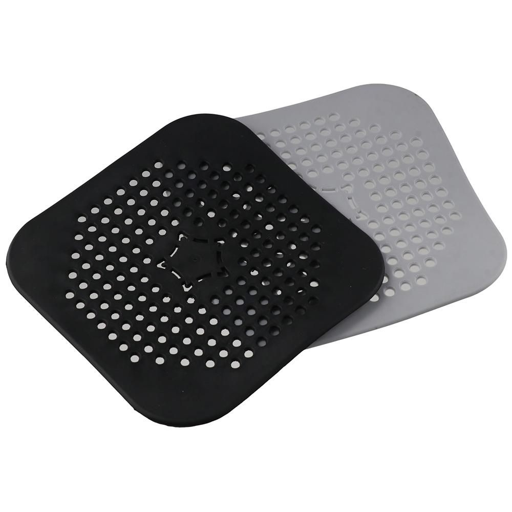 2Pcs with Suction Cups Drain Stopper Easy To Install Shower Drain Cover Drain Hair Catcher  Kitchen