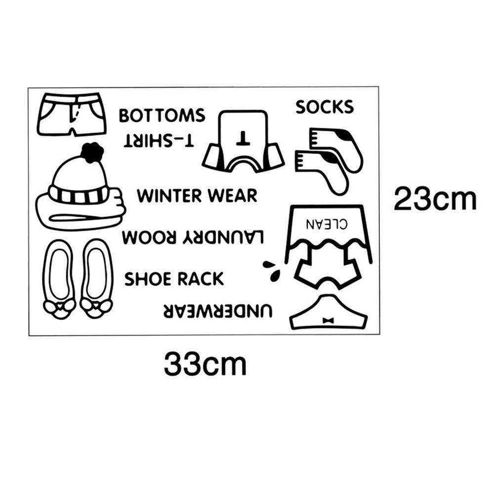 7 Stück PVC Kleiderschrank Logo Aufkleber Kleiderschrank Aufkleber Hohe Qualität Wandaufkleber Heimdekoration