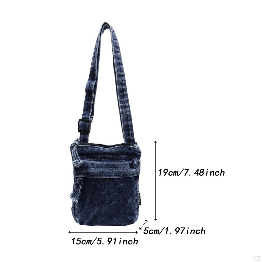 Denim Phone Purse Small Organizer Crossbody Bag for Dating Commuting Traveling
