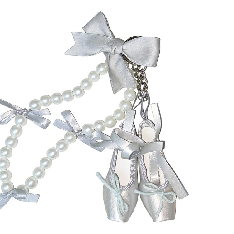 Versatile Adjustable Lanyard for Phone Cameras Small Gadgets Ballet Pearls Decoration Fashionable Carrying Solution