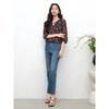 JUZUI Damen Sommer-Chiffonbluse mit Blumenmuster 2025
