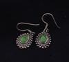 Solid 925 Sterling Silver Green Copper Turquoise Gemstone Handmade Boho Designer Wedding Gift Earring