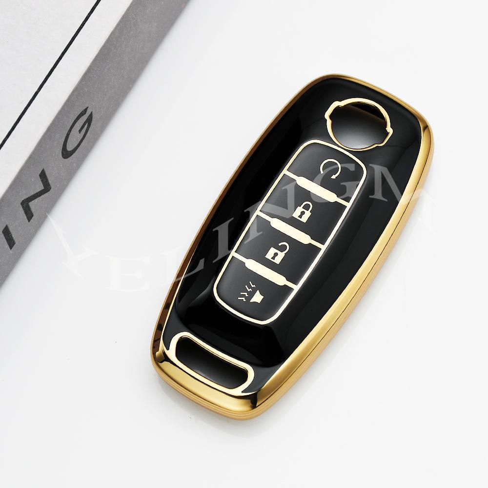 4 Button Car Key Cover Case Shell Fob For Nissan Teana X-Trail T33 Altima Qashqai J12 Juke Kicks Ariya  Keychain Accessories