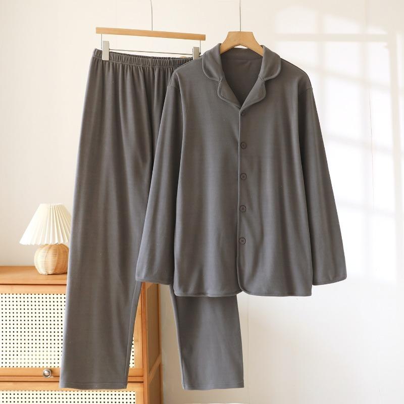 2026 New Autumn/Winter Couple German Velvet Pajama Set for Women Warm Thick Loose Long Sleeve Home Clothes Two Piece Set
