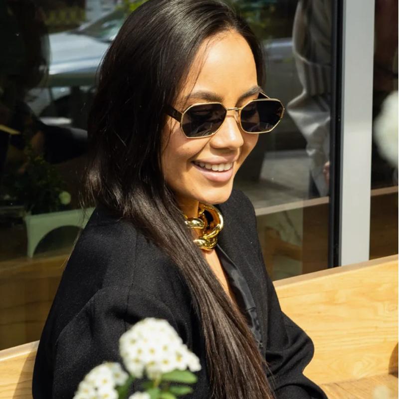 Protective Glasses 3pcs Fashion Metal Frame Square Sunglasses Gradient Design Sun Glasses Female Outdoor Casual Eyewear UV400