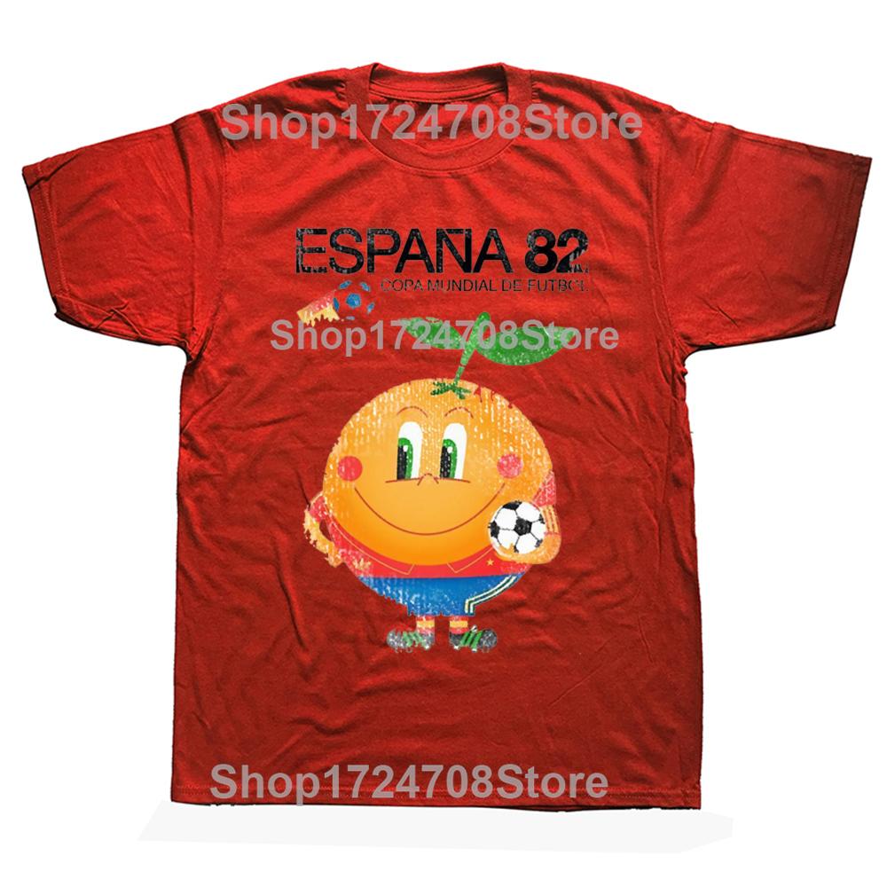 

Смешные футболки с графикой Испания 82 Испания Футбол Мужская Женская Мода Повседневная Футболка 100% Хлопок Свободная Оверсайз Футболка S