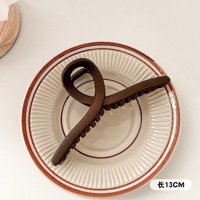 Korean Large Solid Hair Claw Elegant Hairpins Barrette Crab Hair Clips For Women Girls Square Headwear Hair Accessories Jewelry