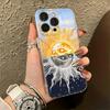 Sun And The Moon Clear Case For Iphone 17 Pro Max 11 15 12 13 14 16 Pro Max Air 16E 17E Cover Funda Bumper