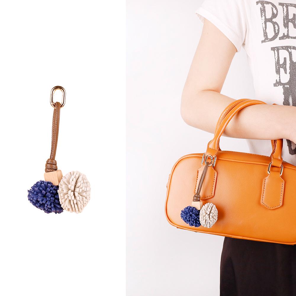 Zhang Yuanying Bayberry Ball Charm - Handmade Woven Bag and Shoe Ornament Keychain