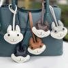 Cute Husky Puppy Design Keychain For Keys Bags Car Decoration Soft PU Leather Keyring Fashionable Accessory Gift