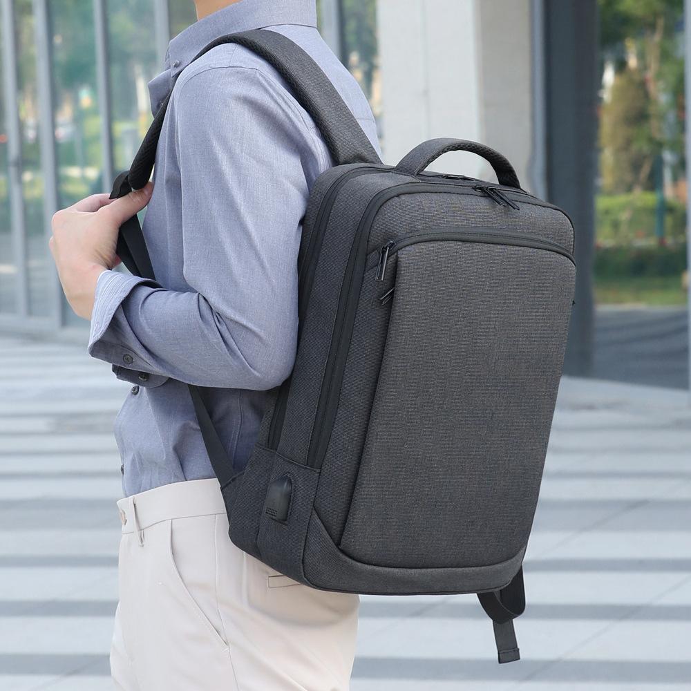 Schoolbag New Simple Backpack Men's Business Commuter Bag Portable 11.1 Inch Computer Bag Printable Logo School Bag
