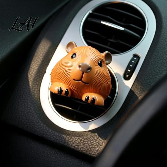 Creative Car Air Vent Ornament Outlet Clip Raccoon/Fox/Kangaroo/Polar Bear/Guinea Pig Shape Universal Small Fragrance Accessory Fit Ornament,