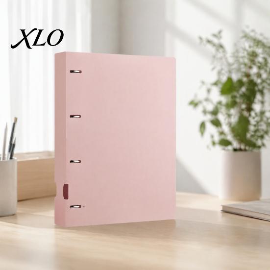 Large Capacity Document Folder 4-Hole Folder/A4 File Bag, Durable PP Portable Storage Lightweight Folder, Macaron Colors Organizer for Office