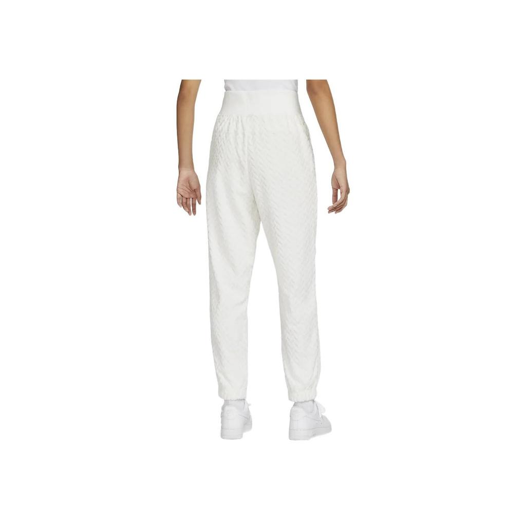 Nike Solid Color Drawstring Logo Print High Waist Pants Women Bottoms Sail-White DR2179-133