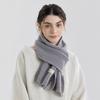 New Winter Versatile Solid Color Knitted Scarf Women's Autumn and Winter Wool Men's and Women's Couples Scarf with Shawl