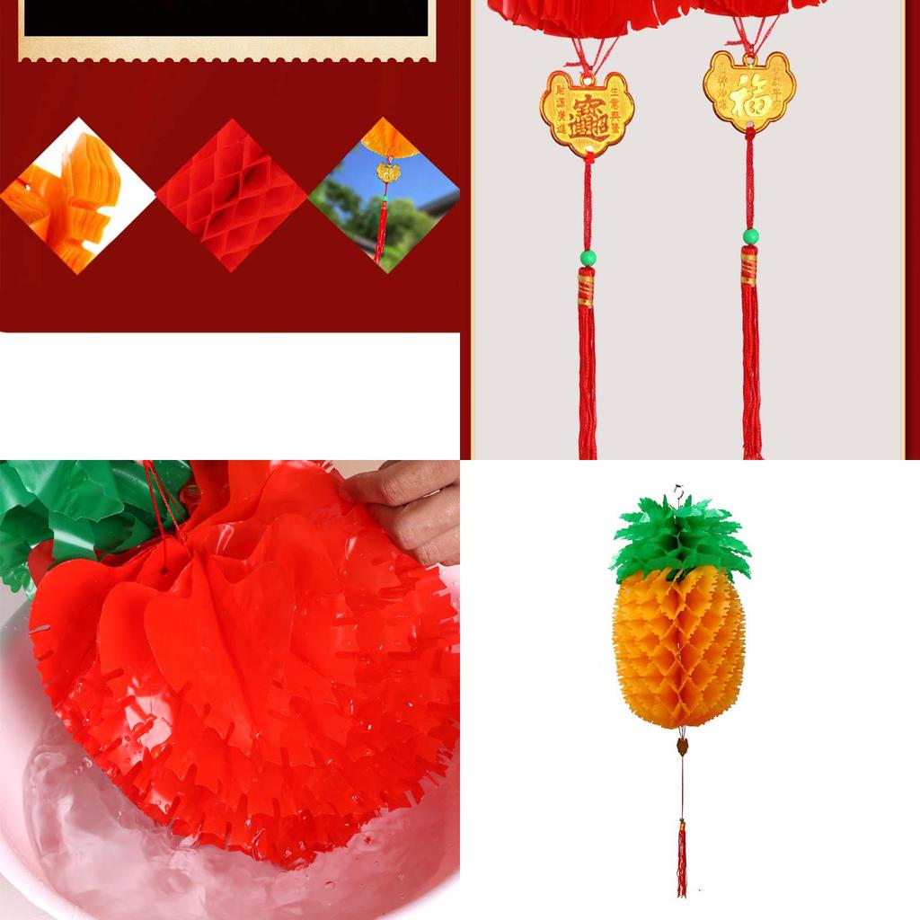 Vibrant Pineapple Apple Lanterns Perfect For Chinese New Year And Festive Home Decorations