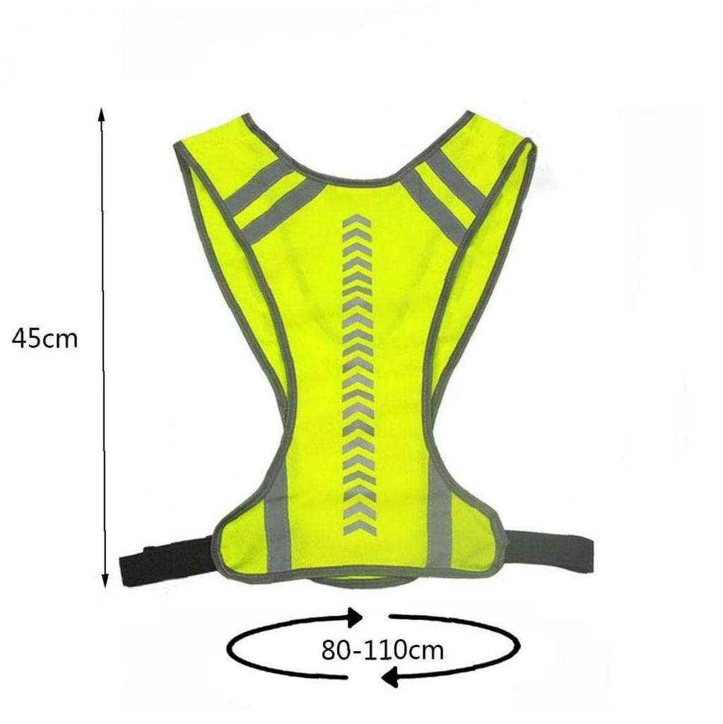 High Visibility Reflective Adjustable Gear Stripe Cycling Safety Jacket for Running Vest, Jacket, Bicycles, Cycling, Jogging, Walking,