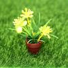 3pcs 1:12 Dollhouse Miniature Green Plant Mini Garden Home Model  Doll House Accessories
