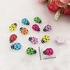 Vibrant Assorted Colors 50pcs Resin Ladybug Decorations , for DIY Crafts, Wedding & Party Embellishments, Ladybug Outdoor Decor